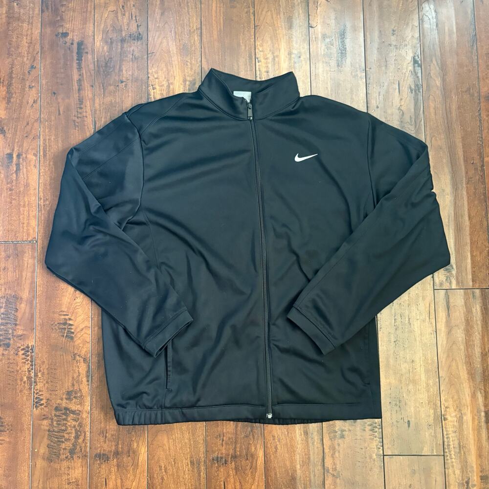 Nike Golf Tour Performance Fleece Jacket Mens XL Black Activewear Athletic Logo
